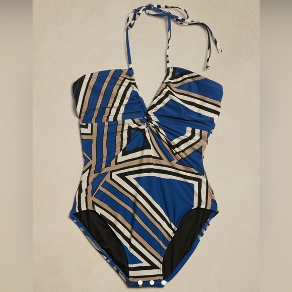 Banana Republic Keyhole Beachy Vacation Cruise Resortwear One Piece Swimsuit XL